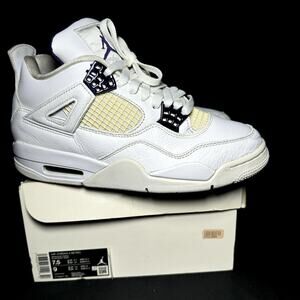 Size 7.5 - Nike Air Jordan 4 Retro Purple Metallic 2020 Men's Shoes